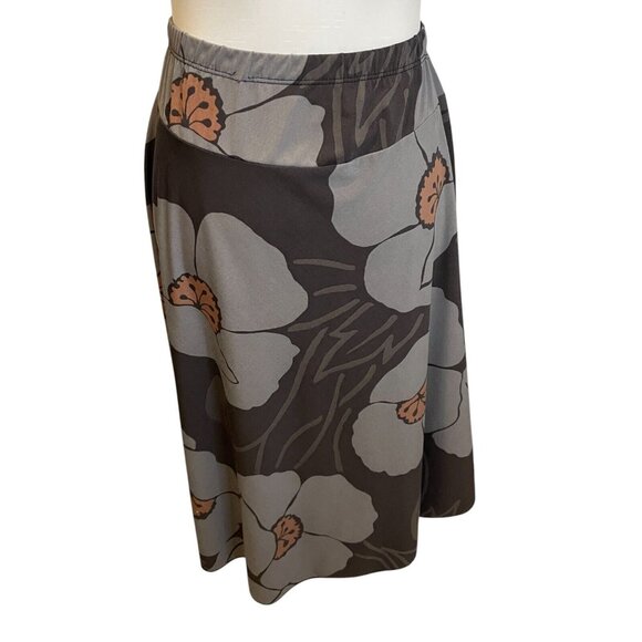 Vintage Smarty of NY Floral Pull On Knee Length Skirt Elastic Waist Boho Sz M - Picture 4 of 5